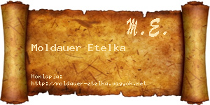 Moldauer Etelka névjegykártya